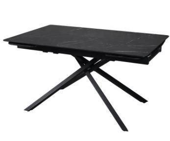 Black Custom Extended Dining Top Table Marble Extendable Dining Tables