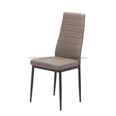 Dining Chair Leather with Metal Leg