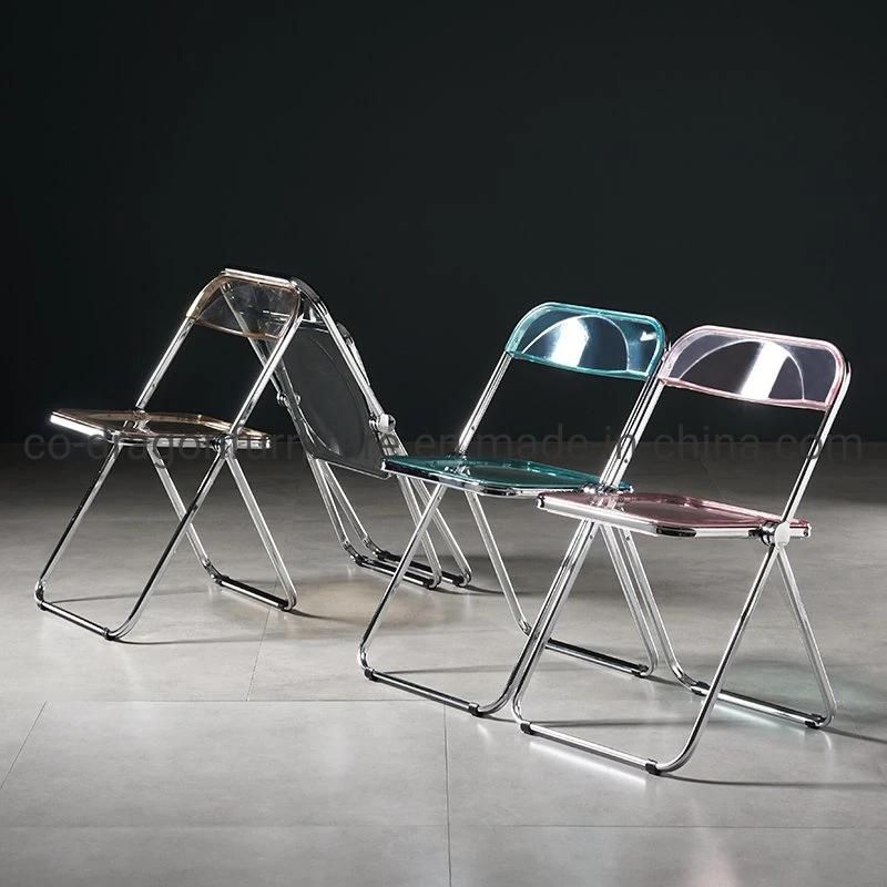 Hot Sales Metal Plastic Folding Dining Chair for Wedding Furniture