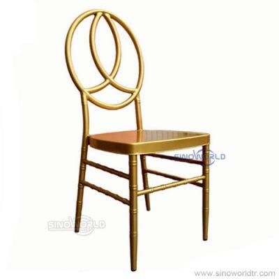 Factory Wholesale Gold Metal Iron Aluminum Phoenix Infinite Chiavari Chairs