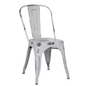 Modern Outdoor Furniture Matte Painted Metal Outdoor Dining Chair