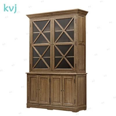Kvj-7329 Vintage Reclaimed Solid Wood Standing Storage Cabinet
