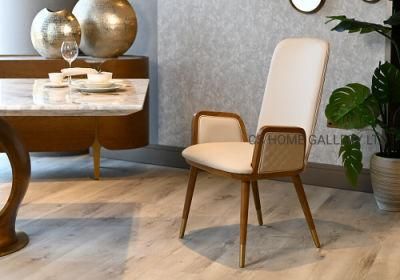 Wooden Furniture Factory Modern PVC Hotel Restaurant Dining Chair