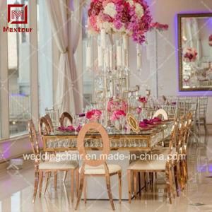 Fancy Crystal Chandelier Decoration Wedding Dubai Dining Tables and Chairs Set
