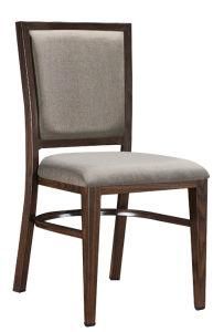 Restaurant Furniture Aluminum Imitated Wood Hotel Dining Chair