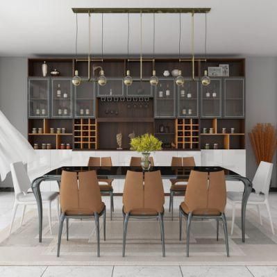 High Density Modern Style MDF Lacquer Quartz Stone Kitchen Cabinets Modern Kitchen Furniture