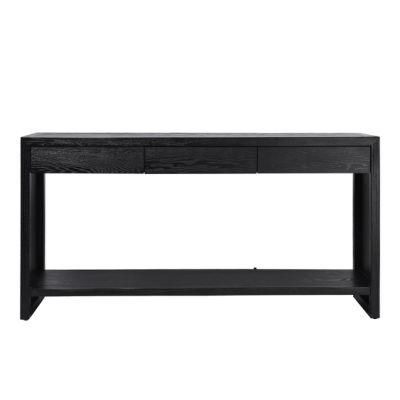 Nordic Design Black Oak Dining Living Room Console Table