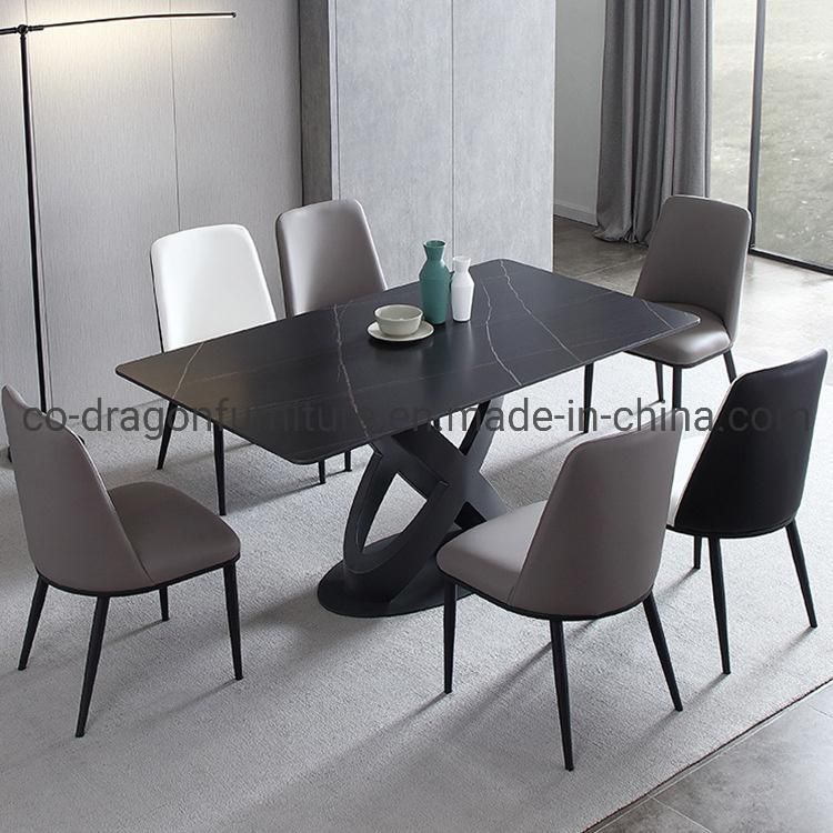 Modern Furniture Unique Legs Dining Table Sets with Marble Top