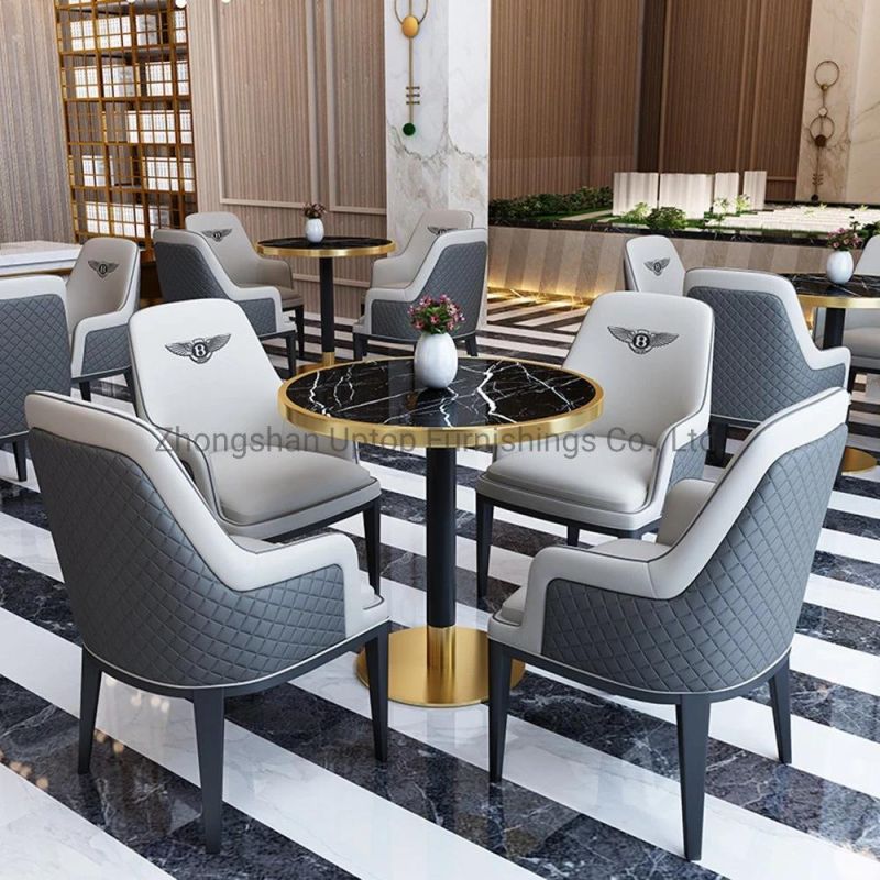 (SP-EC219) Luxury Soft Solid Wood Stainless Steel Dinner Hotel Chairs