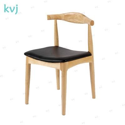 Kvj-7032 Traditional Solid Wood PU Seat Modern Restaurant Dining Chair