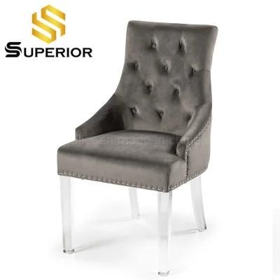 Germany Home Comfortable Upholstered Fabric Dining Chair with High Back