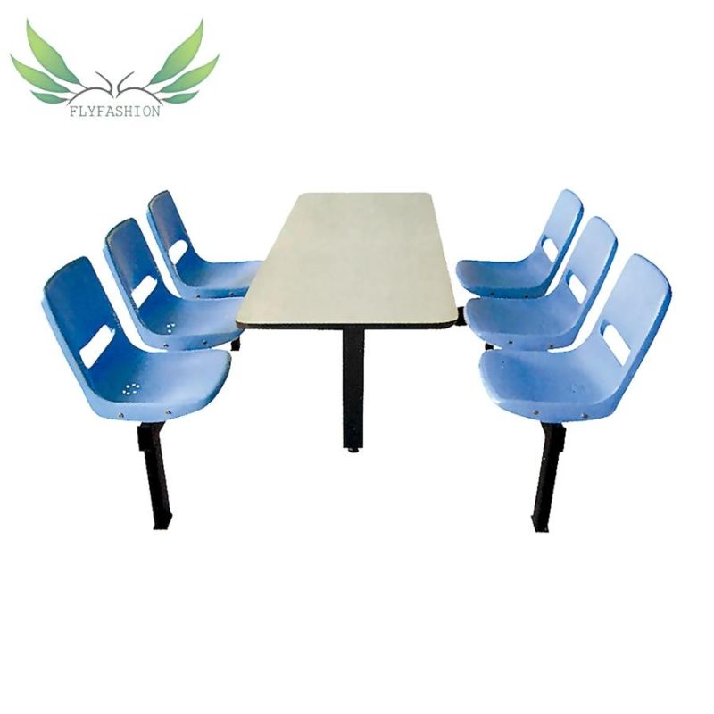 School Canteen Furniture Canteen Dining Table with Six Chairs