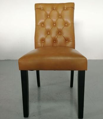 Classic Home Furnture Tufted Buttom Leather Back Dining Chair