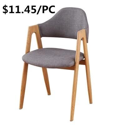 Best Design Fabric Wooden Comfortable Armrest Home Hotel Dining Chair