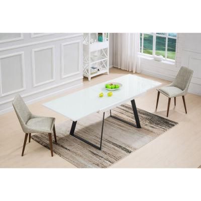 Manufacturer Factory Extension Glass Table Dining Room Furniture