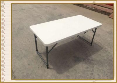 4FT 122cm Outdoor White Plastic Small Banquet Dining Picnic Camping Folding Table