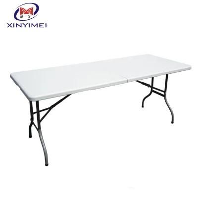 Fashion New Design 8FT Fold-in-Half Table Plastic Folding Dining Table