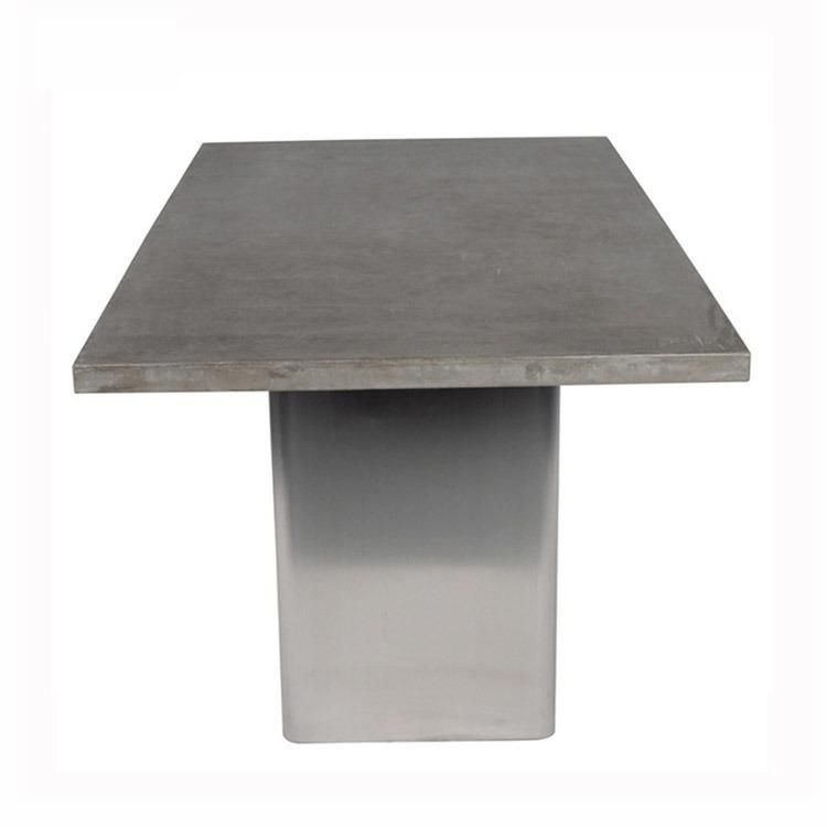 Outdoor Concrete Furniture Dining Table Square Cement Top Garden Table