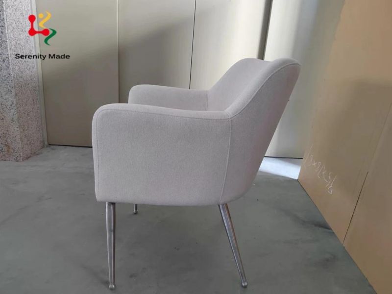 New Nordic Style Comfortable Armchair with Handle for Hotel Lounge Area High Quality Resataurant Dining Chair