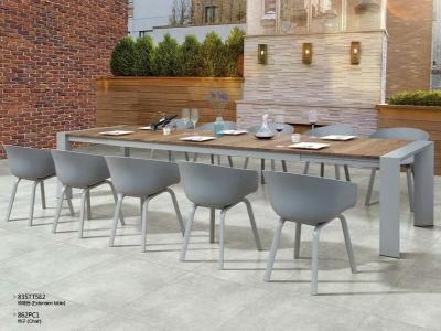 Hot Selling Europe-Style Garden Furniture Aluminum Outdoor Dining Table Set