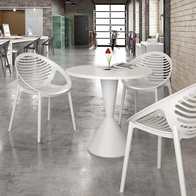 Wholesale Outdoor Coffee Plastic Dining Room Chair with Backrest
