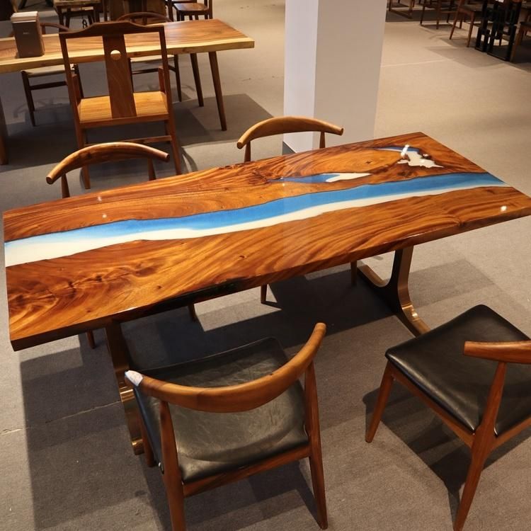 American Black Walnut Solid Wood Slab Dining Epoxy Resin Table Top Furniture Building Material