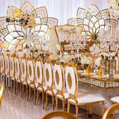 Ghana Luxury Royal Gold Metal Event Chairs for Sale