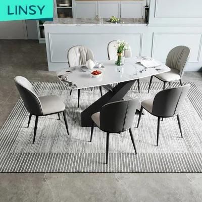 White Non-Customized China Rectangle Event Furniture Modern Style Dining Table in Ls886r1