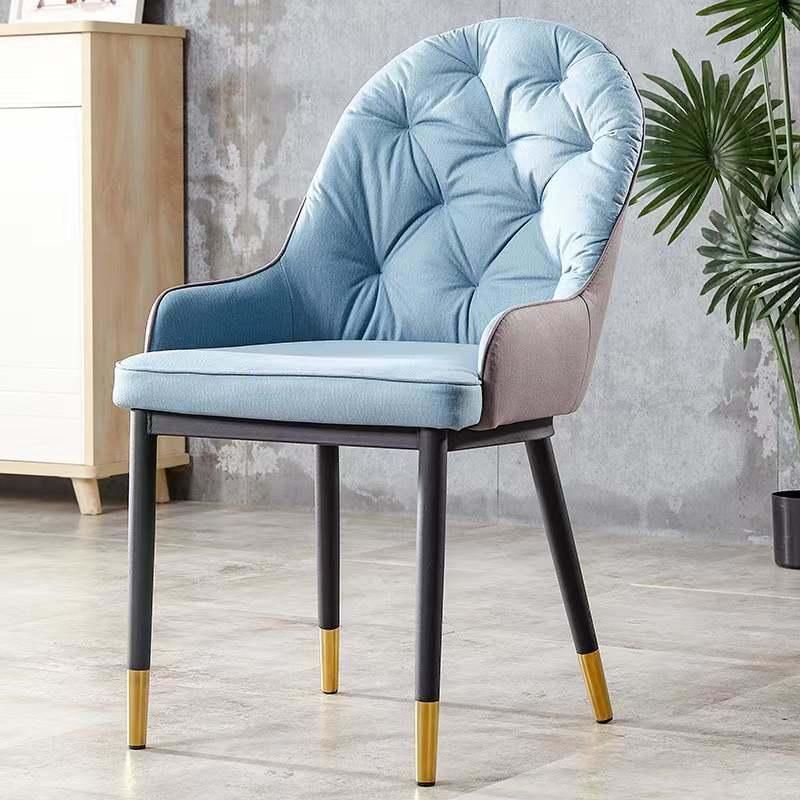 Modern Nordic Velvet Fabric Upholstered Dining Chairs