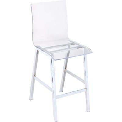 Modern Removable Acrylic Transparent Plastic Hotel Party High Bar Chair