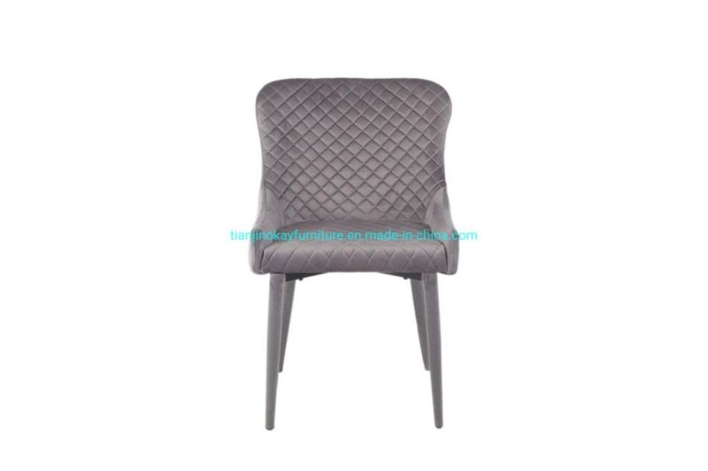 Top Quality Dining Room Furniture PU Stainless Steel Leg Modern Leather Dining Chair