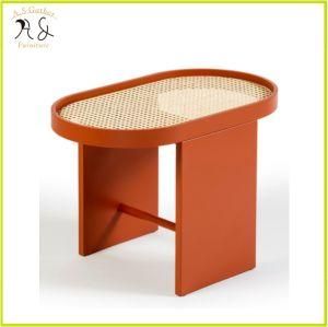 Vintage Ins Design Indonesia Cane Rattan Wood Side Table