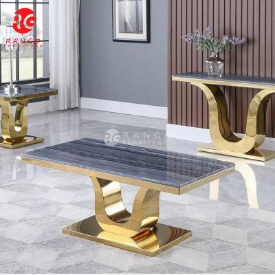Wholesale Commerical Dining Table Set Coffee Tale Grey Natural Marble Top Dining Table