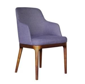 Custom Quality Restaurant Use Simple Design Modern Purple Fabric Dining Chair