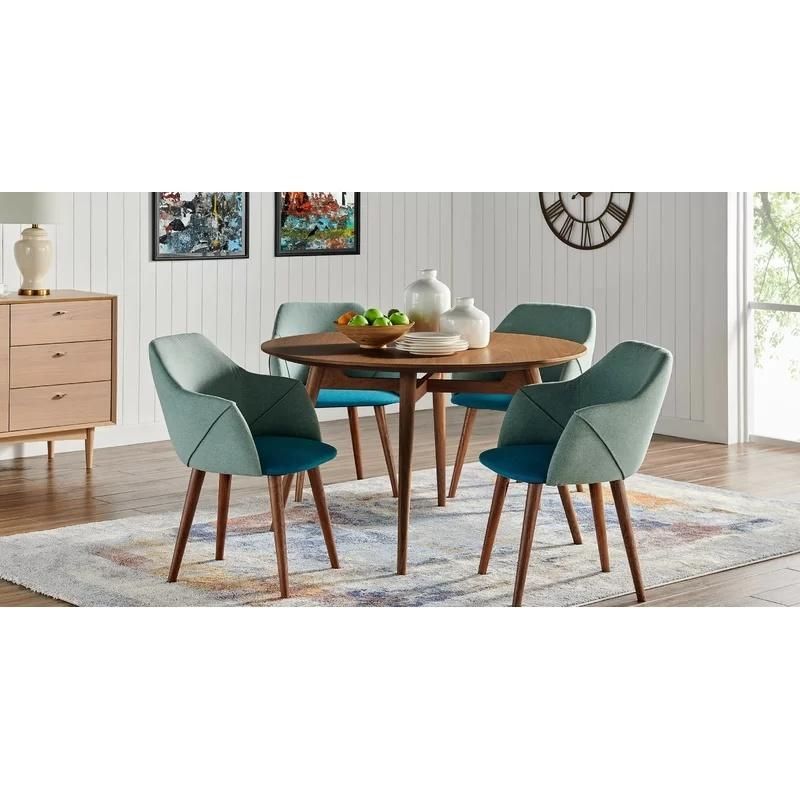 Wholesale Home Furniture Living Room Furniture Wooden Table Dining Table Dining Chair Popular Design Restaurant Table in Nature Solid Wood Color Customized