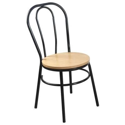Restaurant Bar Metal Coffee Dining Chair with Backrest