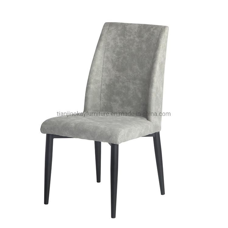 Free Sample High Quality Painting Steel Legleather Dining Chairs