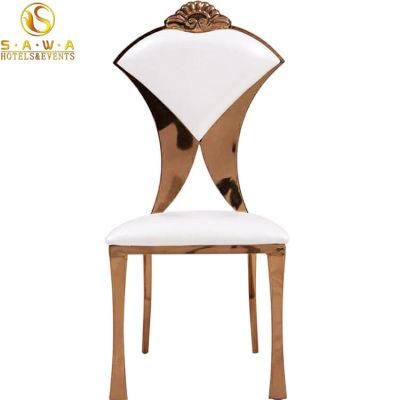 Stackable Sliver Gold Banquet Stainless Steel Wedding Chair