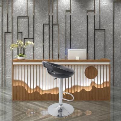 ABS Bar Stool with Chrome Base and Chrome Footrest