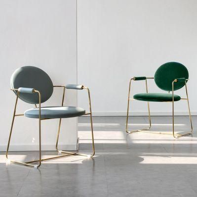 Luxury Round No Sharp Corners Fabric Living Room Coffee Dining Chairs
