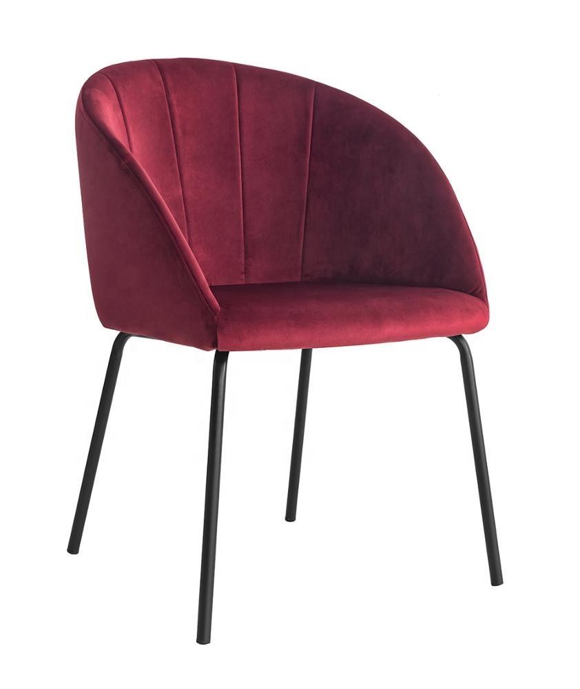 Velvet Dining Chairs MID Century Modern Accent Leisure Chairs Upholstered Side Chairs with Metal Legs for Living Room