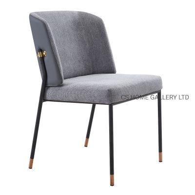 Metal Home Indoor Furniture Factory Modern PVC Fabric Restaurant Dining Chair