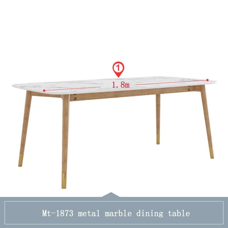 Modern Nordic Metal Marble Dining Table Set Light Luxury Living Room Home Simple Furniture Coffee Table