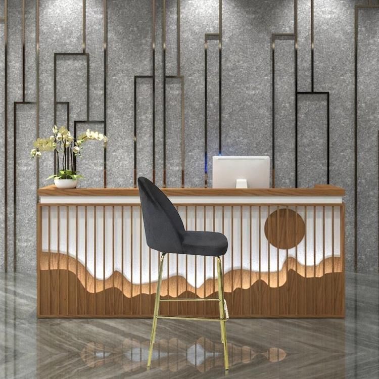 Wholesale Modern Industrial Bar Comfortable Velvet Bar Chair
