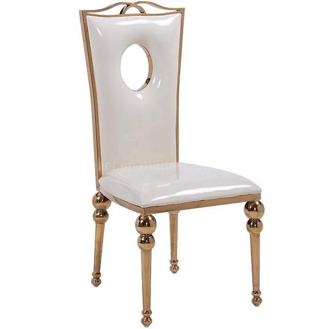 Saudi Arabia Modern Design Luxury Metal Leather Upholstered Hotel Chair