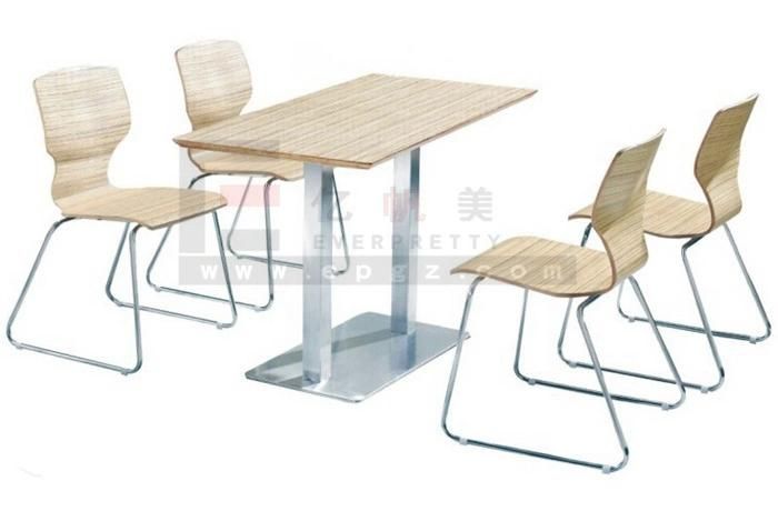 Wooden School Canteen Furniture Dining Table and Benches