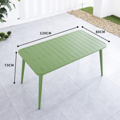 Hot Sale Aluminum Outdoor Modern Stacking Abrasion Resistant Dining Table
