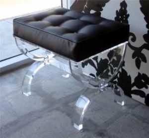 Clear Acrylic Shower Bench with Cushion