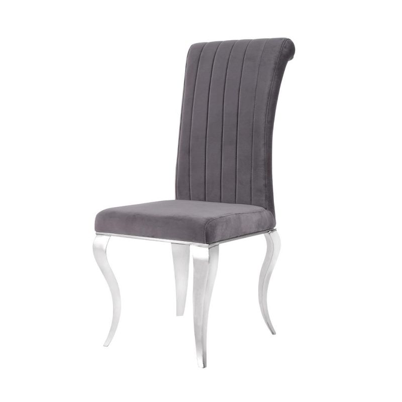 Modern Designer Dining Chairs Velvet Stainless Steel Dining Chair Luxury Restaurant Furniture