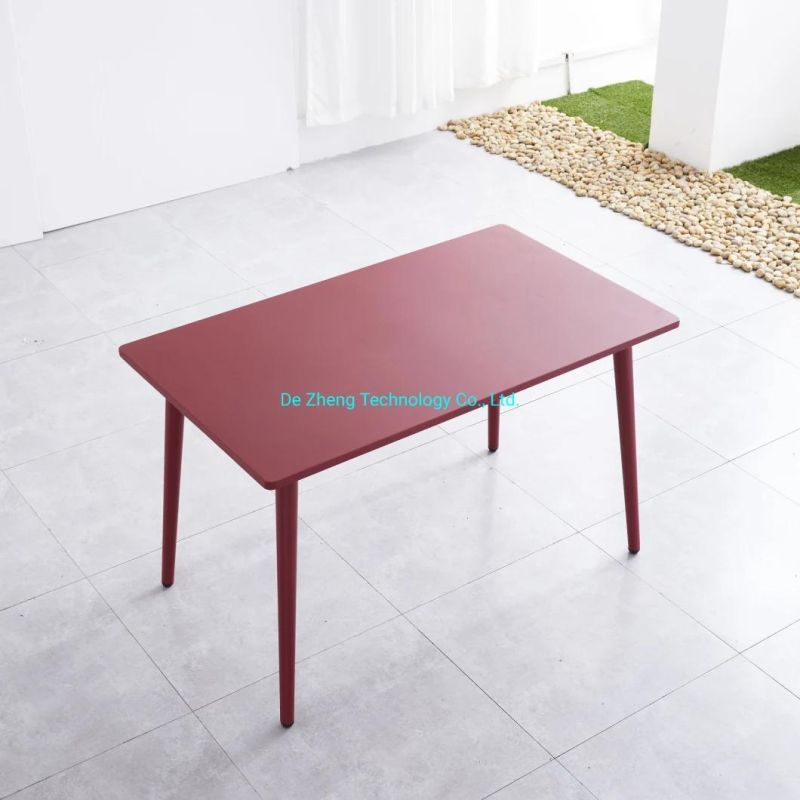 Party Furniture Modern Cafe Tables Metal Retangle Coffee Table Restaurant Furniture Design Metal Restaurant Table Diner Furniture